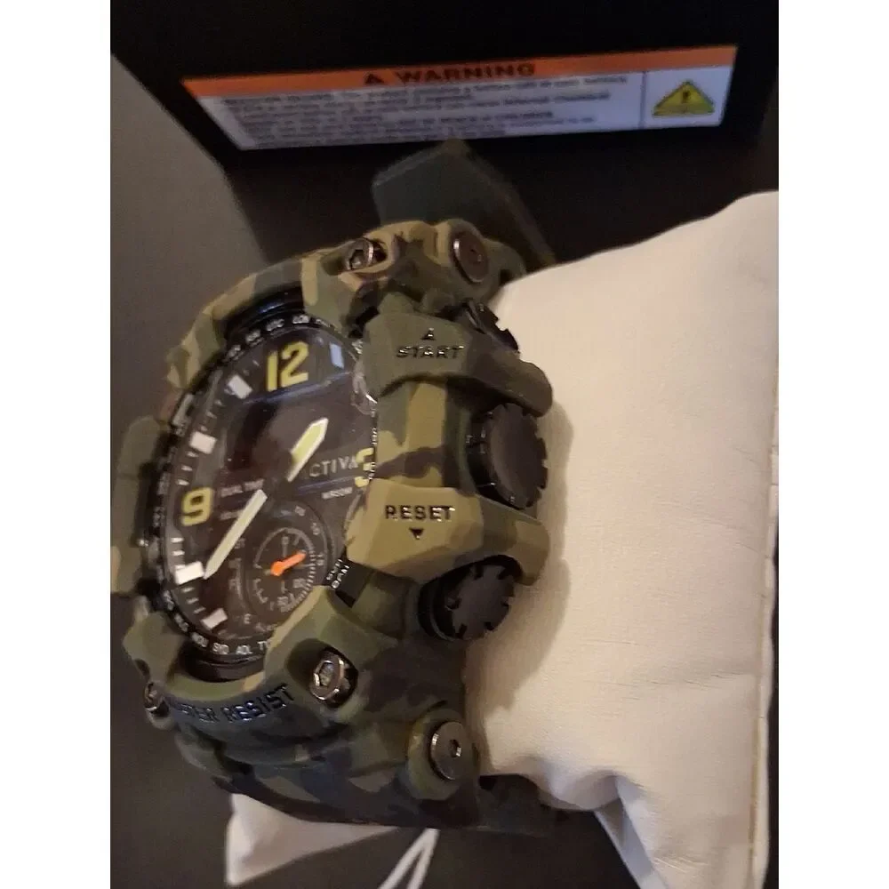 Activa Camouflage Sport Watch - Olive Green New With Box